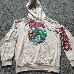 Marvel The Avengers Beige Hoodie preowned large